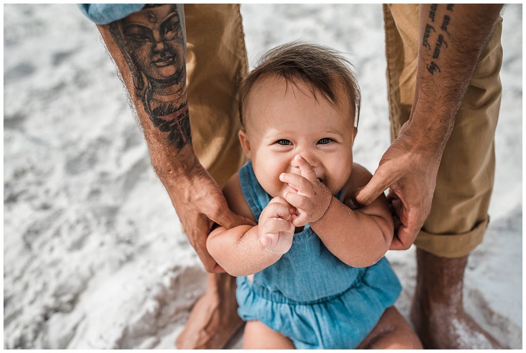 baby at beach