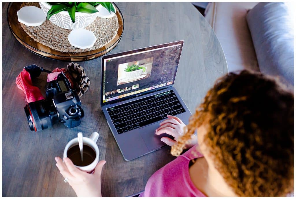 woman on computer