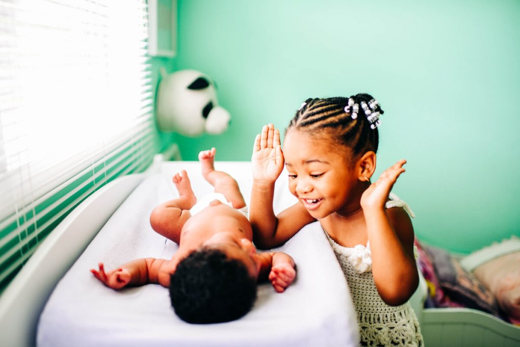 girl with baby