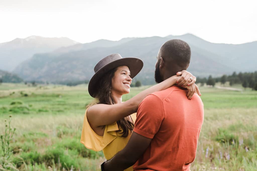 couple in field