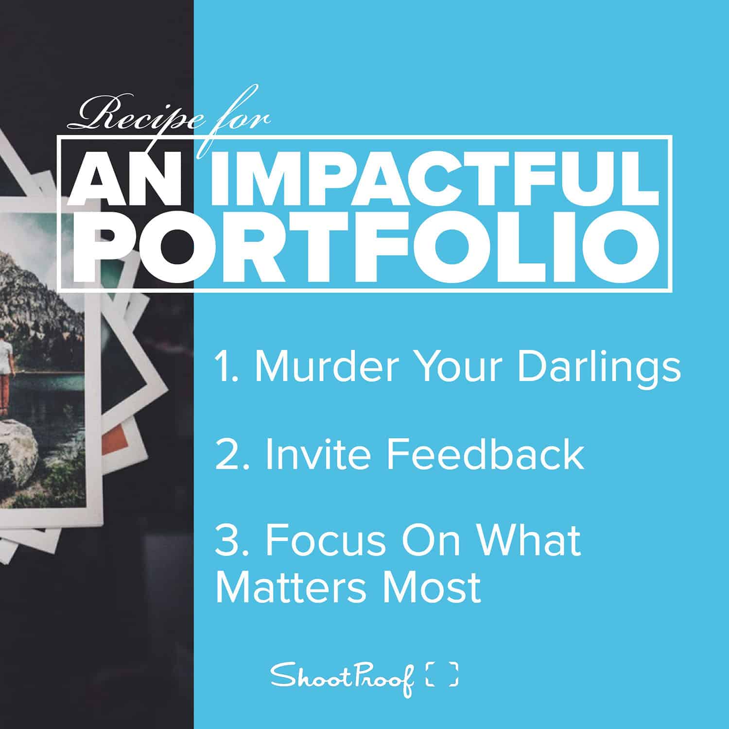 Learn Photography: Recipe for An Impactful Portfolio