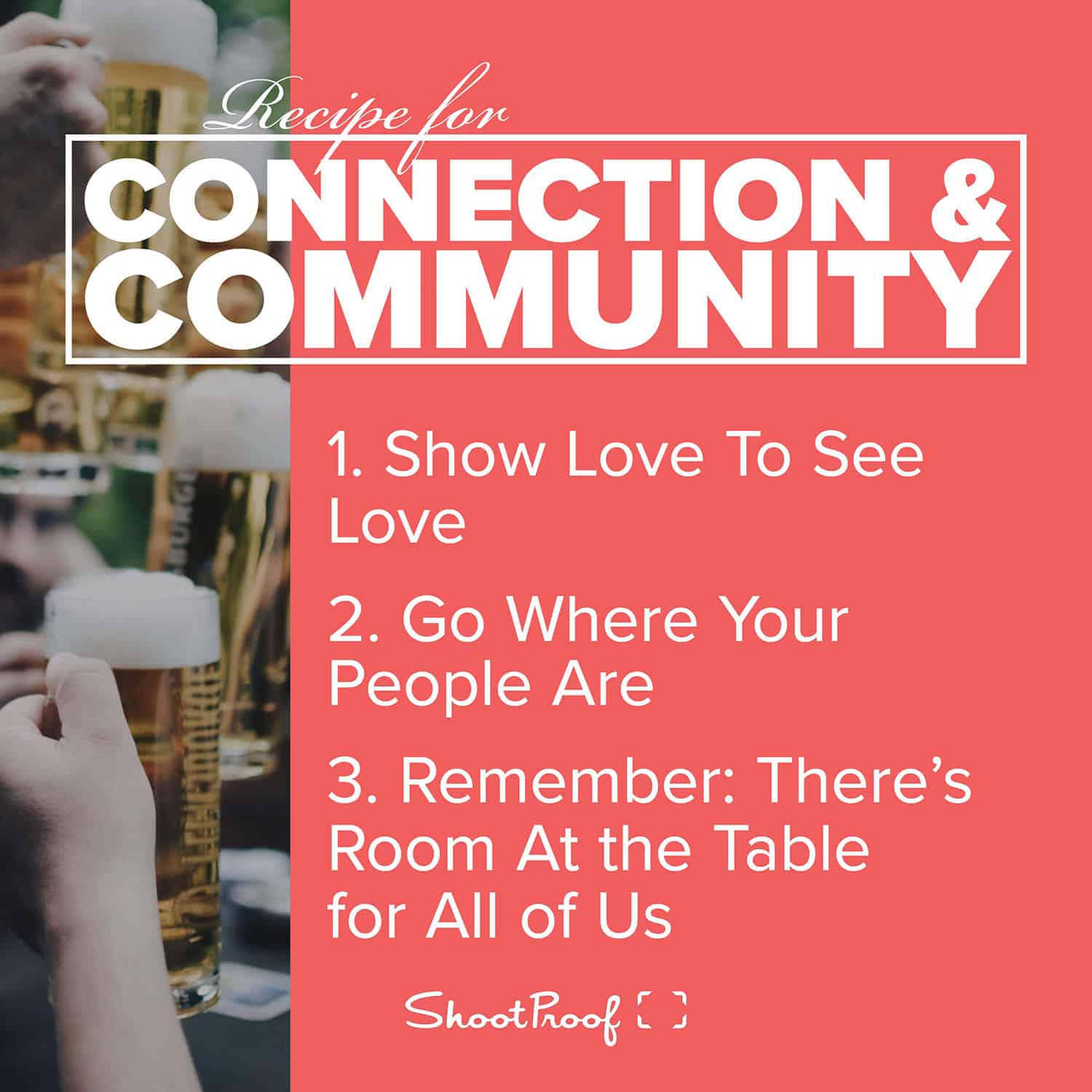 Learn Photography: Recipe for Connection & Community