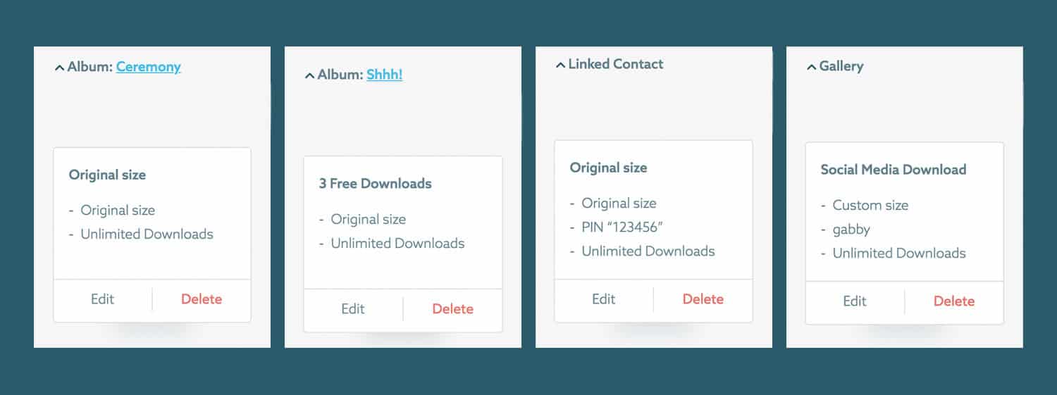 Customize Each Album's Downloading Permissions In Your ShootProof Gallery