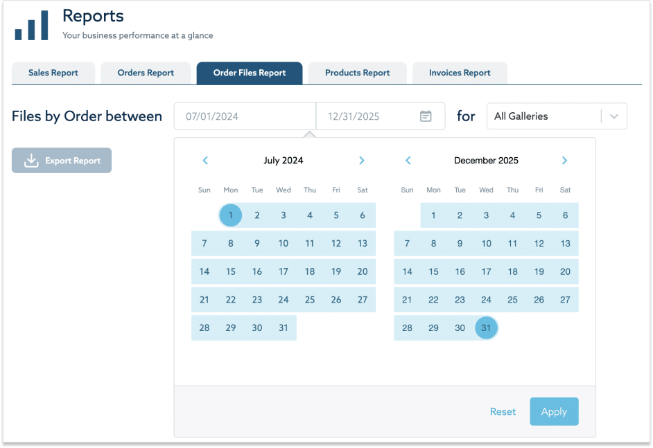 all report date filtering 02102025