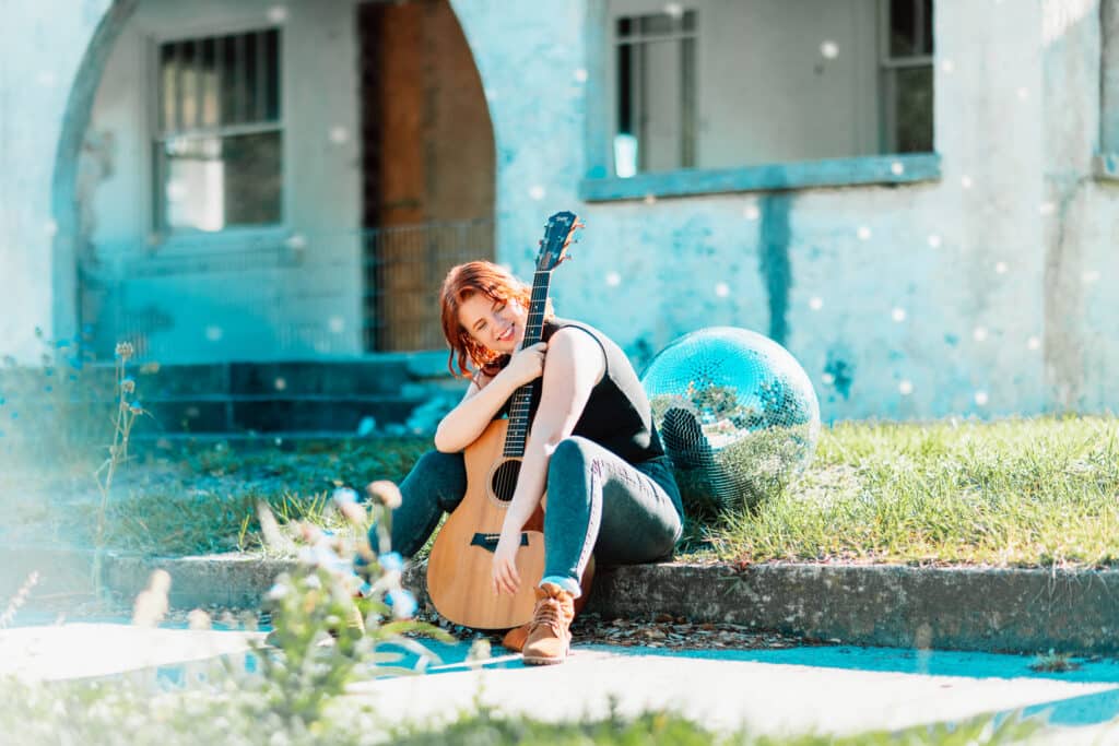 woman with guitar