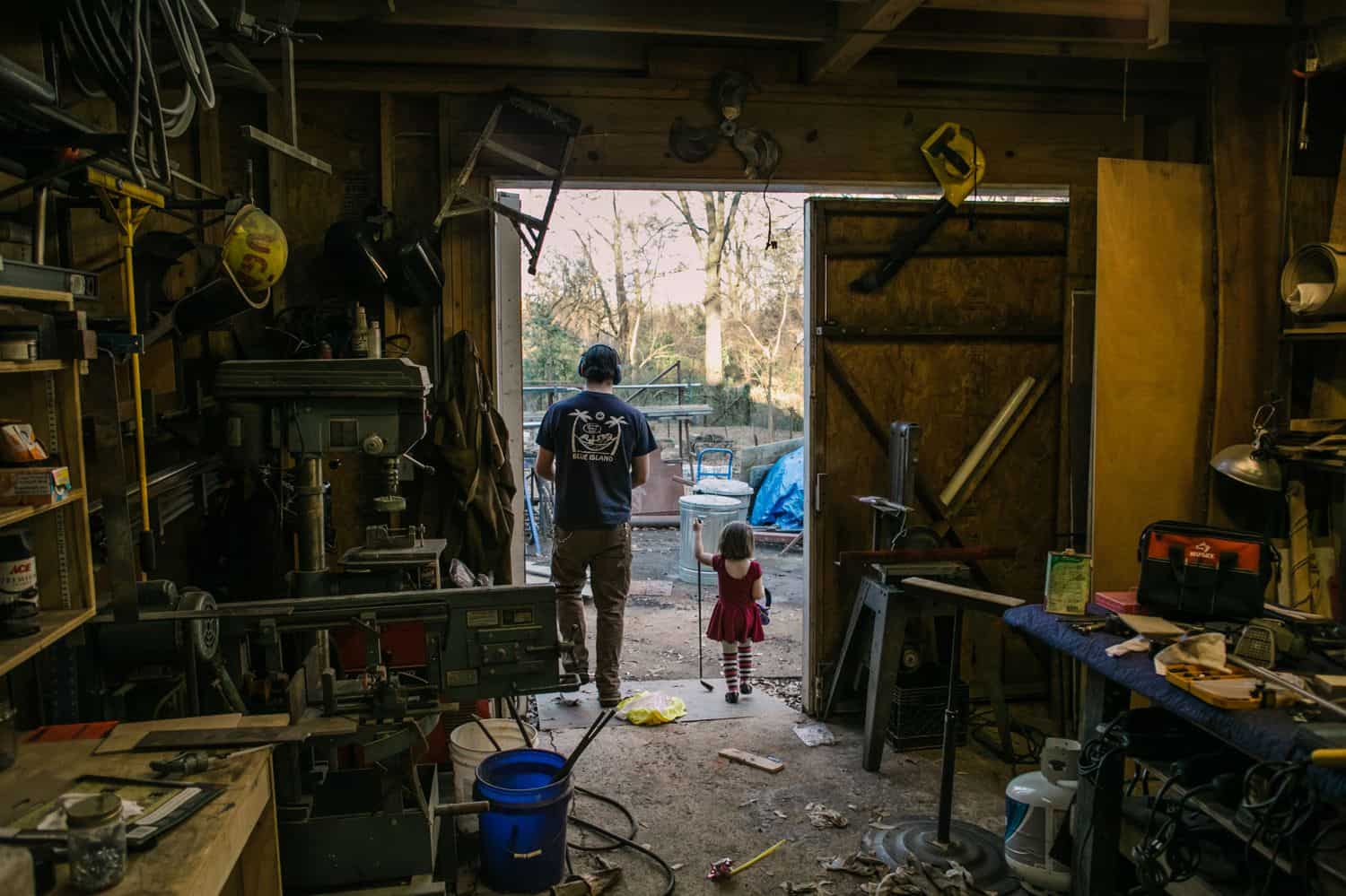 Fearless Family Photos All Have These 4 Ingredients: Lifestyle Photography - Daddy/Daughter Yardwork Day