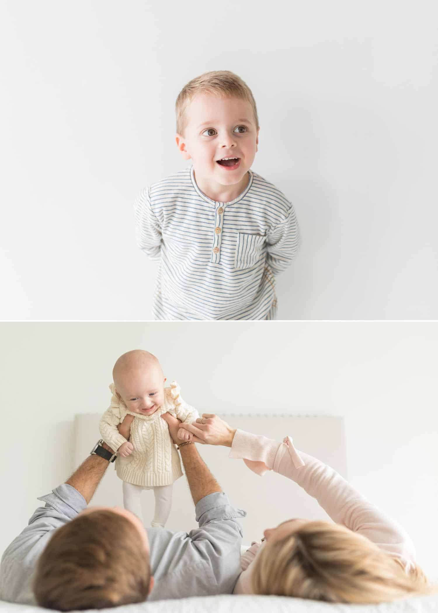 How To Get More Photography Clients? Start Saying No! - Clean and bright family photographs by Jenny Perry.