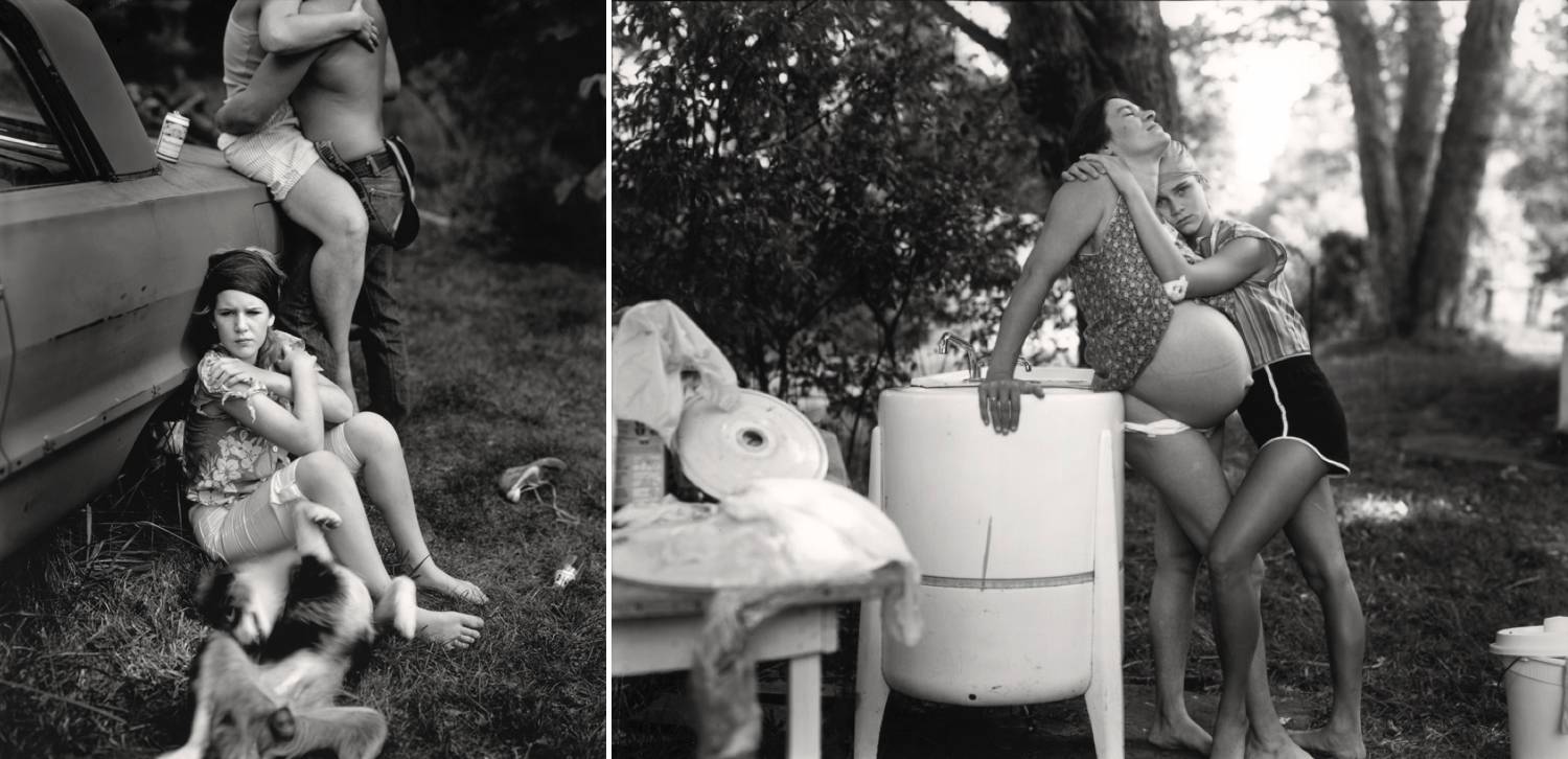 A series of two famous photographs by Sally Mann