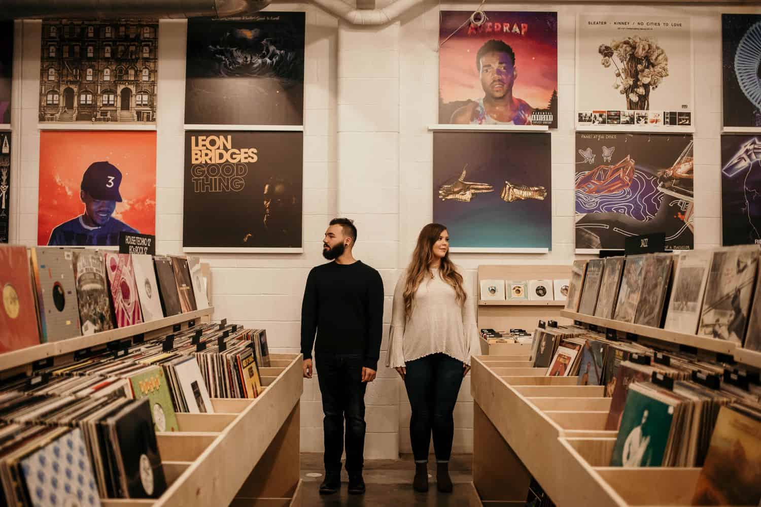 How to Talk to Clients When You're Terrified of the Telephone: Record store engagement session.