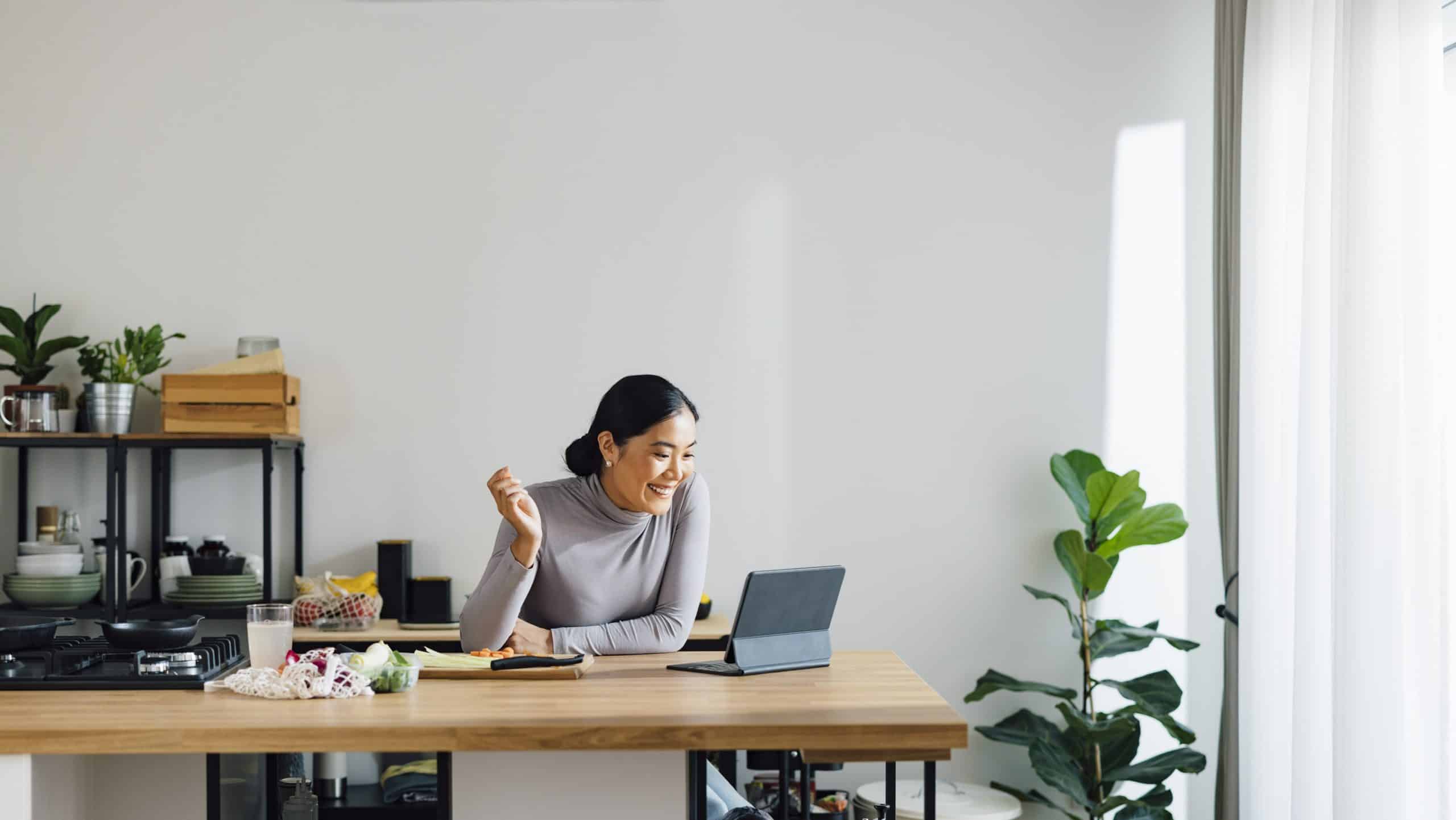 Girl working on laptop