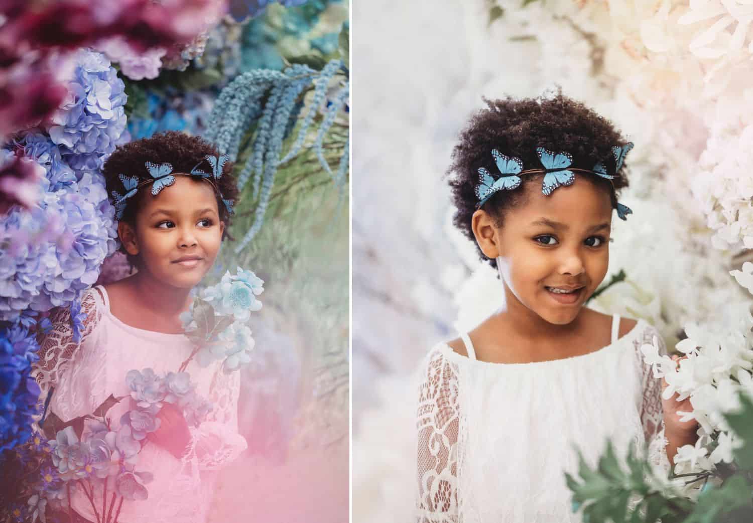 Brenda De Los Santos' photo project featuring little girls inside a Michael's store.